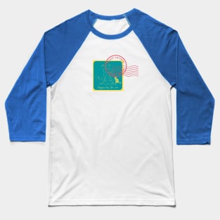 HAPPY BY THE SEA  CAT MOM POST STAMP Baseball T-Shirt